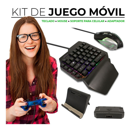 Imagen 1 de 7 de M-1200 Kit De Mouse Y Teclado Para Juegos Pc Y Móvil Led