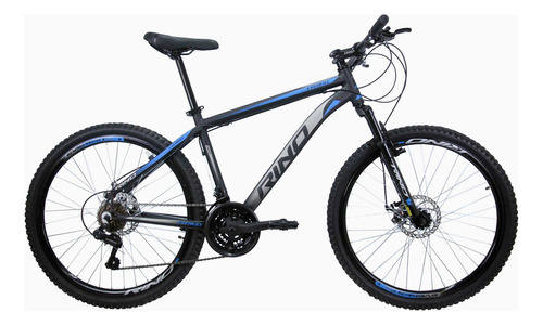 Bicicleta Aro 26 Rino Everest - 21 Vel. Cambios Shimano Cor Preto/azul Tamanho Do Quadro 17