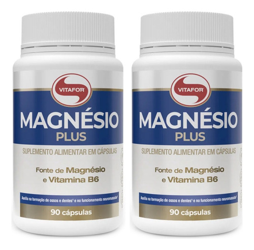 Kit 3 Un - Magnesio Plus Total 270 Capsulas Vitafor