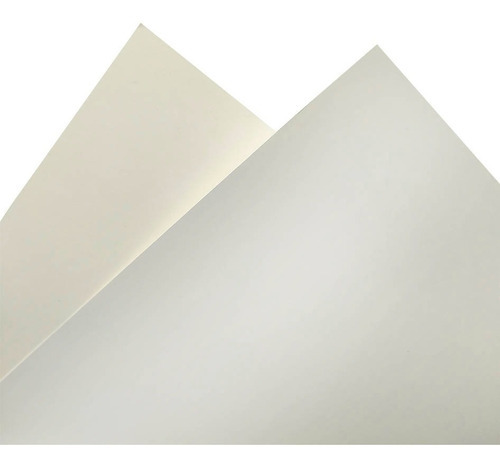 Pack De 10 Pliegos De Cartón Forrado, Color Blanco. Color Blanco