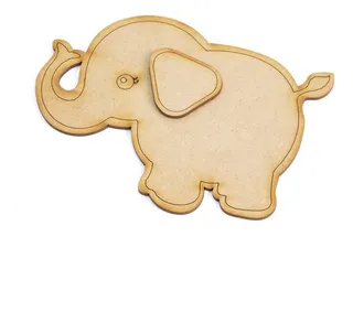 Elefante Aplique Para Pintar Madera Decoración