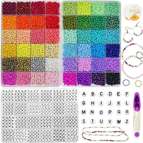 Juego 15000 Pulseras Amistad 48 Colores Cuentas Cristal 157