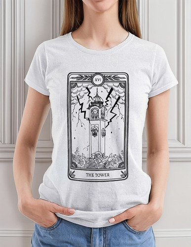 Polera Mujer Colores Tarot La Torre 576 The Tower Dtf