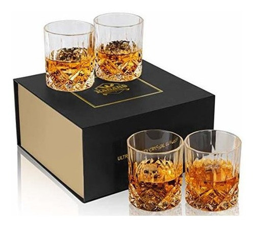 Vasos De Whisky De Estilo Antiguo Con Caja De Lujo