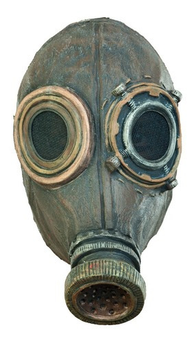 Máscara De Halloween Máscara De Gas Waste Látex Terror Color Oxido Waste Gas Mask