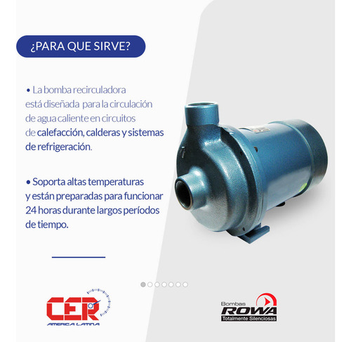 Bomba Circuladora Rowa 10/2 23 A 40 Radiadores Calefaccion