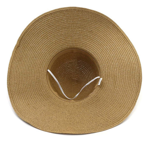 Sombrero De Paja Transpirable De Ala Ancha Para Mujer, De Ve