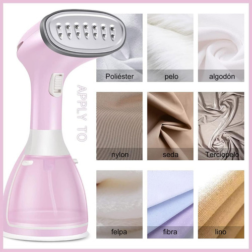 Vaporizador Ropa Duradero - Panel Acero Inoxidable Rosa Chicle