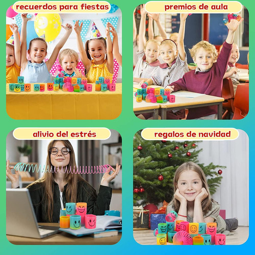36 Piezas De Juguetes De Resorte Arcoíris Surtidos De
