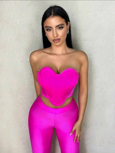 Top Fucsia Corazón Shein