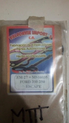 Empacadura De Multiple De Escape De Motor Ford 200 Y 250