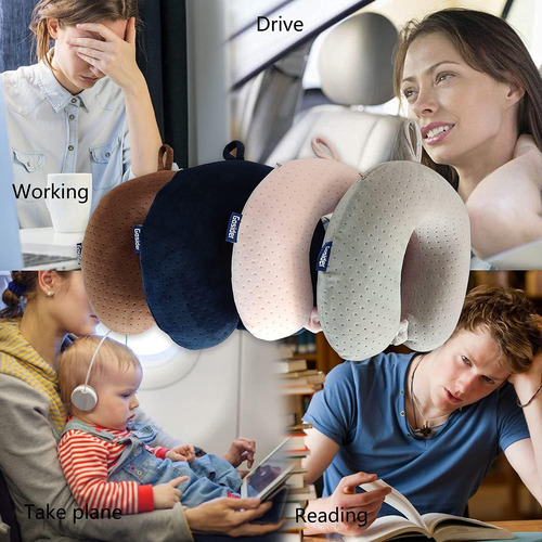 Almohada De Cuello De Espuma Memory Para Viajar, Soporte, Po
