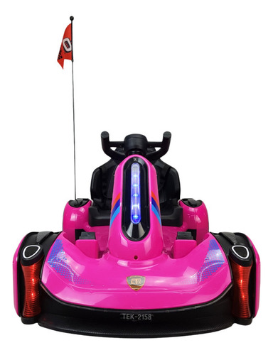 Go Kart Montable Electrico Control Remoto Luz Y Sonido 12v Color Rosa