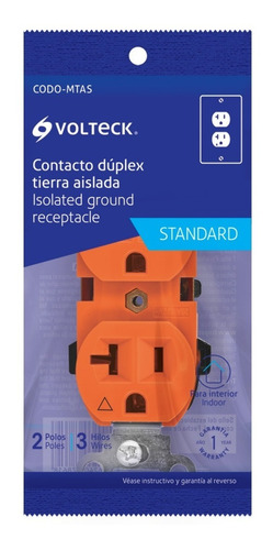 Imagen 2 de 4 de Contacto Dúplex Tierra Aislada 20a Standard Foset 48022