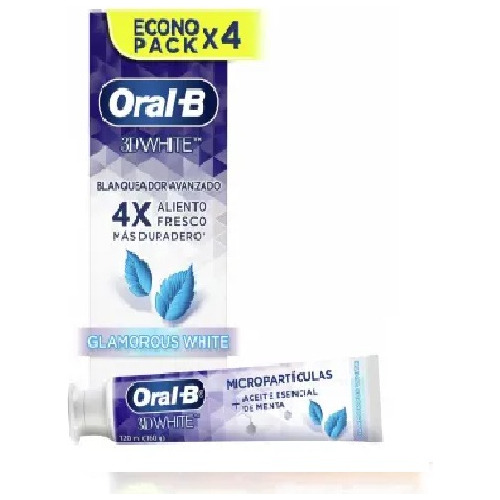 Oral B Pasta Dental 3d White Blanqueador Avanzado 120ml 4pza