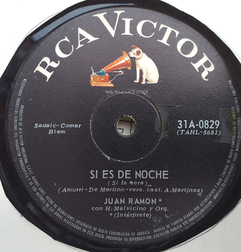 Juan Ramon - Si Es De Noche - Simple Vinilo Año 1966 
