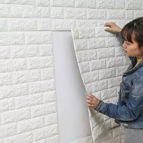 Foto personalizada papel de parede 3D tijolo parede silhueta