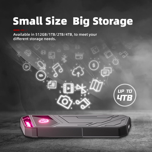 Kingspec Ssd Externo 1tb Rgb 2100 Mb/s Usb 3.2 Zinc