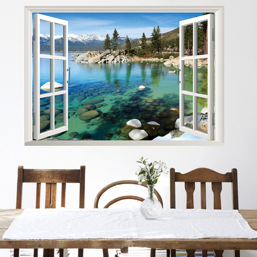 Calcomanías Murales Con Paisajes En 3d Para Decoración De Do