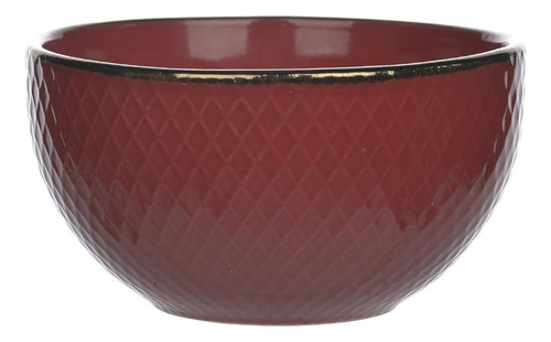 Kit De 6 Bowl 300ml Cerâmica Vermelho 14cm - Florarte