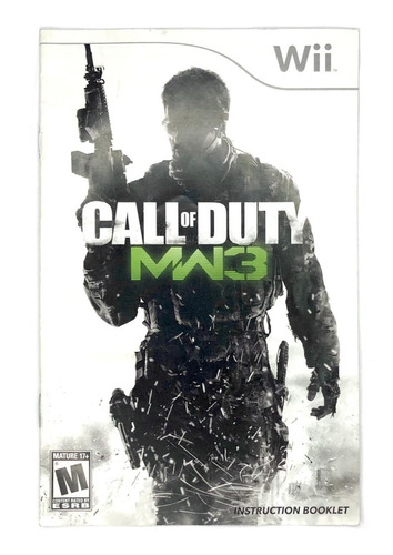 Call Of Duty Modern Warfare 3 - Manual Original Nintendo Wii