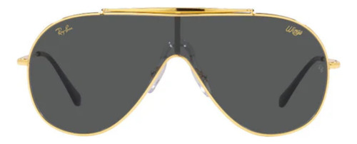 Anteojos Lentes Gafas Sol Ray-ban Sol Rb3597 Dorado Brillante Extra Large + Optica Central Store