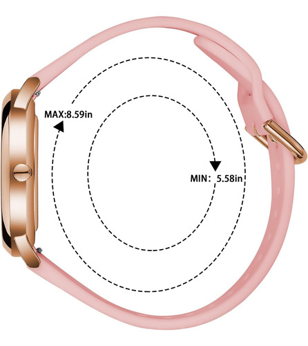 Reloj De Enfermera Vavc, Analógico, 40mm, Color Oro Rosa