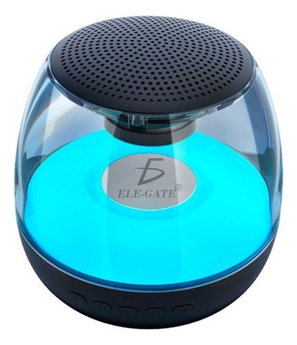 Bocina Bluetooth Inalambrica Transparente Luces Led Rgb