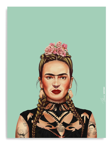 Hipstory Frida Kahlo - Poster Colgante De Pared, Decoracion