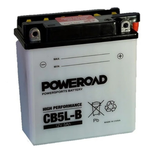 Imagen 1 de 1 de Batería Moto Poweroad Cb5l-b Guerrero G110 Trip 2020
