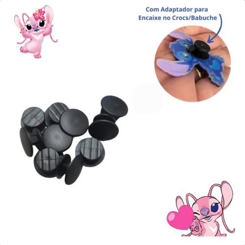 Kit 6 Pins Bottons Enfeites Crocs Babuche Lilo Stitch Coloridos Lilo E Stitch