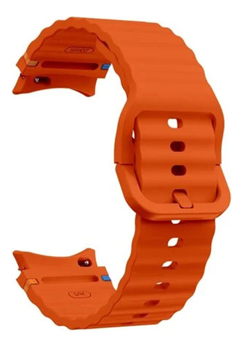Malla Wave Compatible Con Samsung Galaxy Watch 4 5 6 7 40 44mm 5 Pro Generica Marca Miaband Naranja