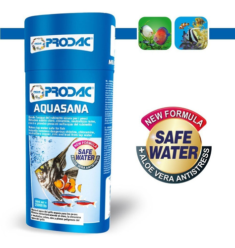 Acondicionador Acuario Anticloro Aquasana Prodac - 250ml