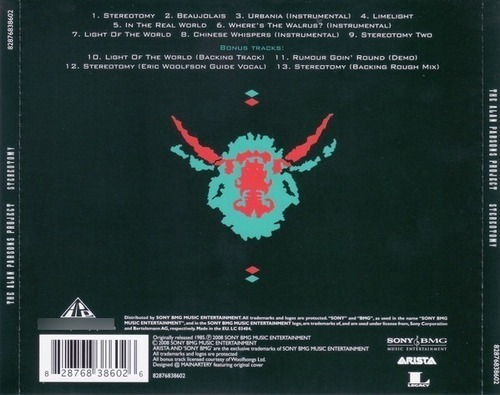 The Alan Parsons Project Stereotomy Cd