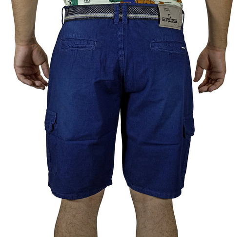 Bermuda Jean Moda Para Hombre - Azul-10
