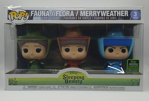 Funko Pop Fauna Flora Y Primavera Disney Princesas Bella Dur (Usado)