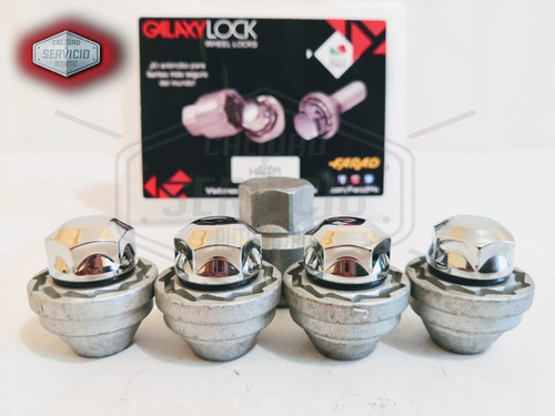 4 Tuercas Seguridad Galaxilock Chevrolet Spark