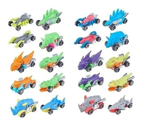 Imagen 2 de 4 de Teamsterz Autos Beast Machines Pack X5 Vehiculos Dino Bestia