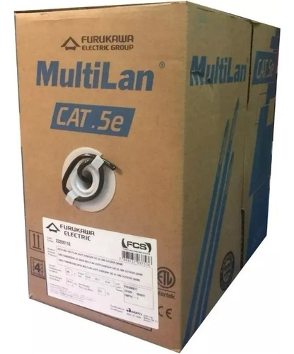 Cable Utp Furukawa 23200110 Cat 5e Exterior 305m 100% Cobre