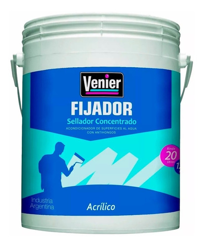 Fijador Sellador Al Agua 1 Litro Blanco Venier 72312