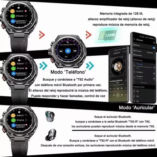 Reloj Inteligente 2 En 1 Con Audífonos Bluetooth Tws Para Xi