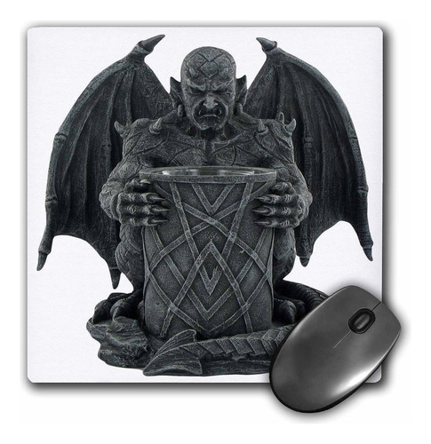 Alfombrilla De Raton Halloween Scary Gargoyle, 8 X 8 PuLG...