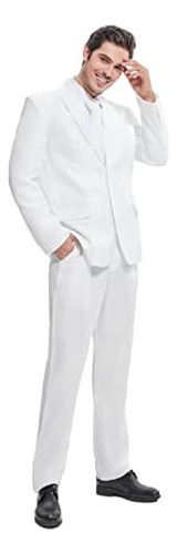 Traje Blanco Para Hombre - Traje De Halloween, Zoot Suit, Ne