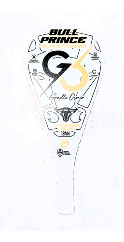 Paleta Guastavino Guille Osorio Bull Prince + Overgrip