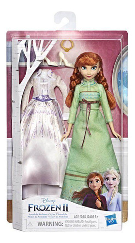 Boneca Articulada Frozen 2 Trajes Anna - Hasbro E5500