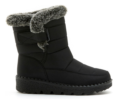 Botas De Nieve Forradas Furry Boat Impermeables Para Frío Ex