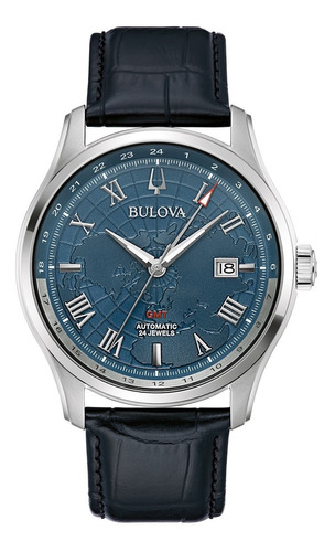 96b385 Reloj Bulova Wilton Piel Negro/azul