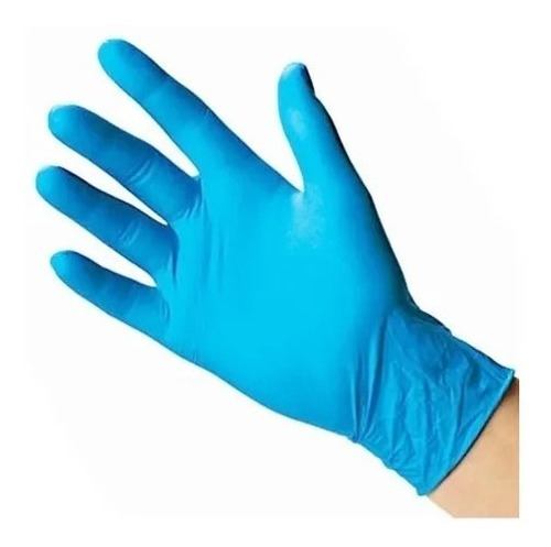Caixa de suprimentos médicos para luvas descartáveis de nitrilo azul X100 L