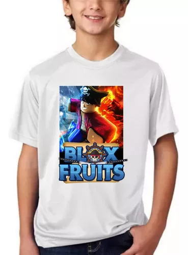 Camiseta Blox Fruits Leopard Fruta Dragon Jogo Dough Roblox