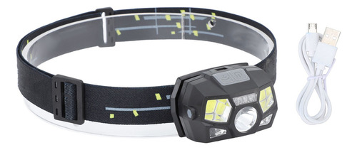 Linterna Frontal Led Con Carga Usb, Fuerte Movimiento Imperm